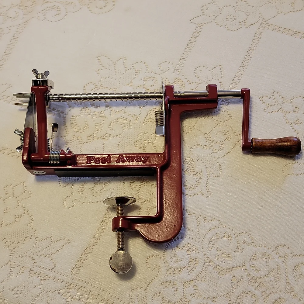 peel away table clamp apple peeler  core red Euc
